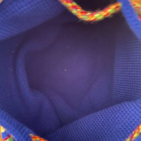 Authentic Handwoven Wayuu Tribe Bag/Handmade in Colombia blue / multicolor boho - Picture 5 of 9